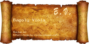 Bagoly Viola névjegykártya